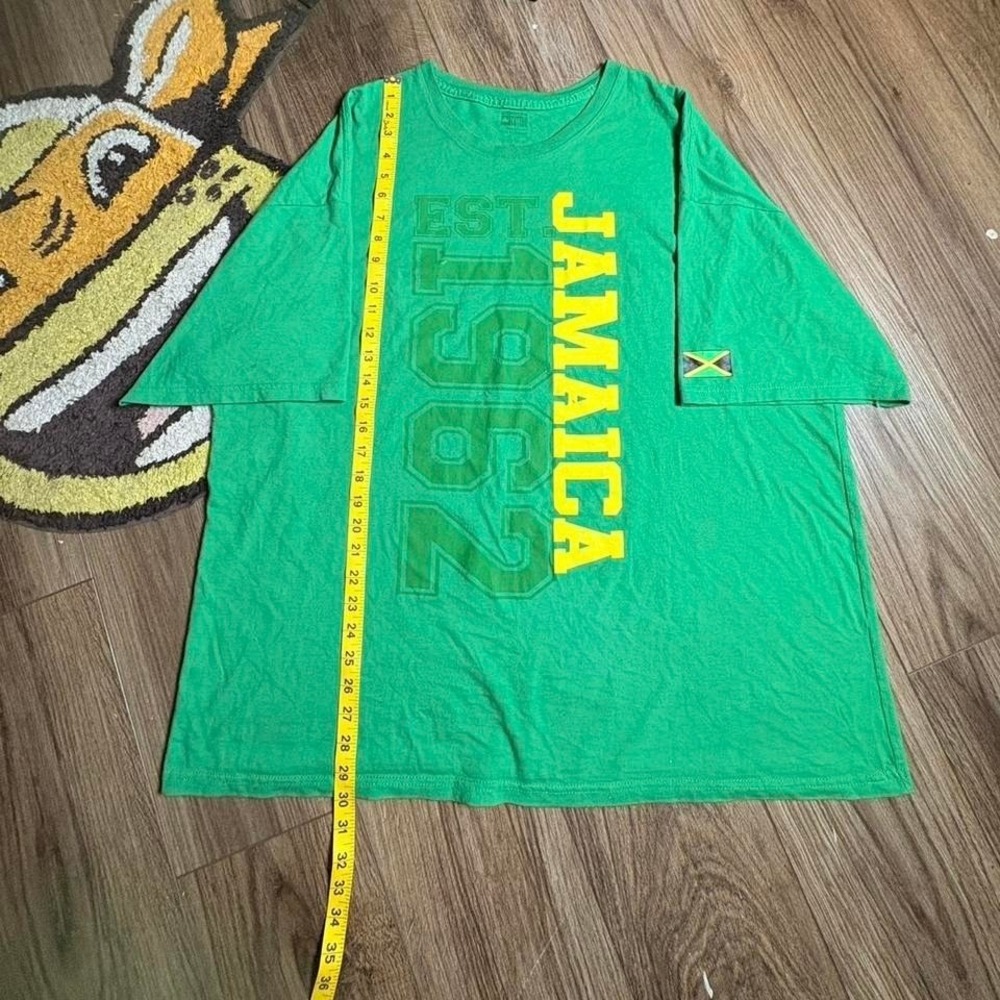 Y2K baggy Jamaica green t-shirt (0139)